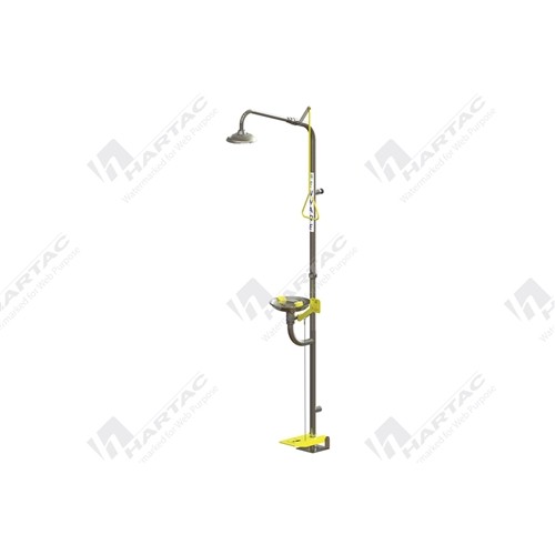 Free Standing Hand Operated Deluge Shower & Hand/Foot Operated Eye/Face Wash