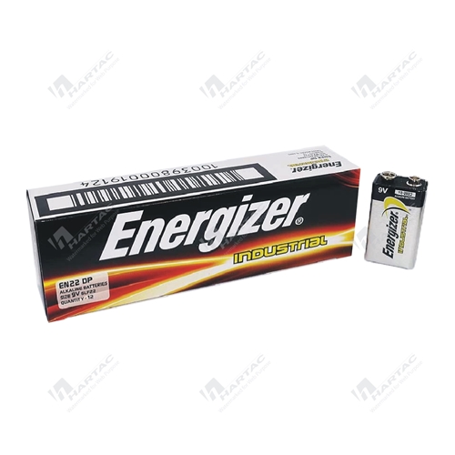 Energizer 9V Size Batteries Zinc-Manganese Dioxide Industrial Pk of 12