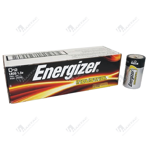 Energizer D Size Batteries Zinc-Manganese Dioxide Industrial Pk of 12