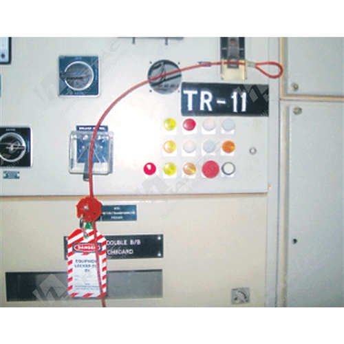 Red Economy Multipurpose Cable Lockout with 2 metre cable