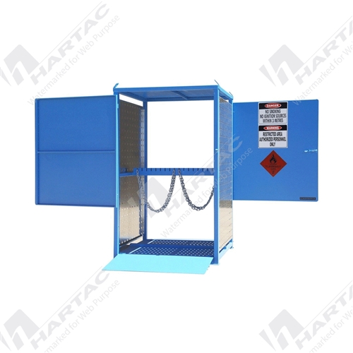 Heavy Duty D/Sided Relocatable Gas Cylinder Security Storage 1230W*2000H*970D P.O.A. Item