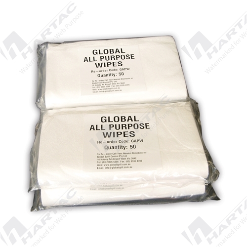 Global All (General) Purpose Poly Wipes 350*400 Pk of 50