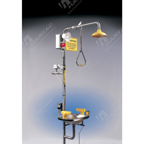 Alarmed Combination Deluge Shower with Aerated Eye/Face Wash Hand and Foot Operated