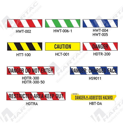 HDTR-300 - Striped Barricade Tape 75mm x 100m - Danger Do Not