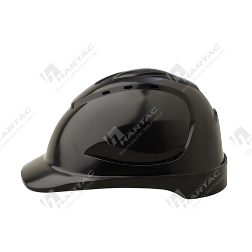 V9 Vented Hard Hats Black with Pinlock Harness
