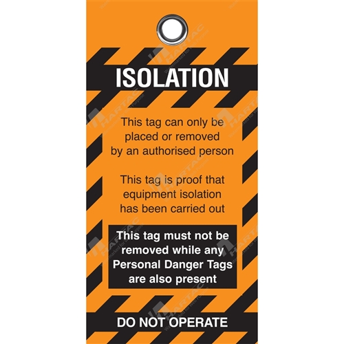 Hartac Paper Tag 75*160 Isolation pk100