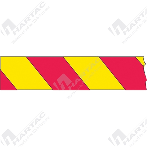 150mm Red & Yellow Stripe S/A Ref CL2 Tape 45mtr