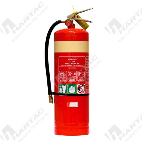 Wet Chemical Fire Extinguisher 7L  Class A:F Fires - Paper, Wood, Fabric, Cooking Oil, Fat