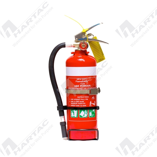 Powder Fire Extinguisher 1.5kg Class ABE-Paper, Wood, Fabric, Flam Liquid, Gas & Elect Fir