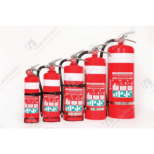 Powder Fire Extinguish 2.5kg Class ABE Paper, Wood, Fabric, Flam Liquid, Gas & Elect Fires
