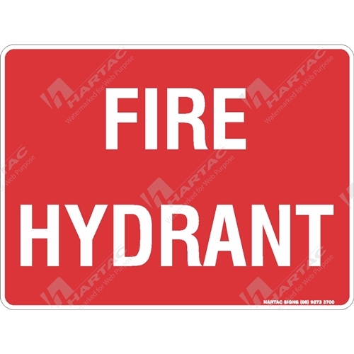 225*180 Fire S/A Non-Ref Fire Hydrant White on Red