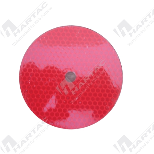 80mm Alum Red Delineator Ref CL1 Round Hole with 8mm hole in centre