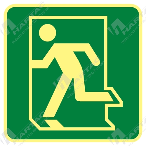 150*150 Gen Metal Lum Running Man Picto Luminous on Green