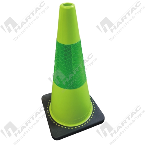 700mm Hi-Viz Lime Green Cone With Green Ref Sleeve