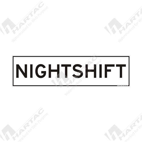 300*80 Magnet Ref CL2 Night Shift Black on White