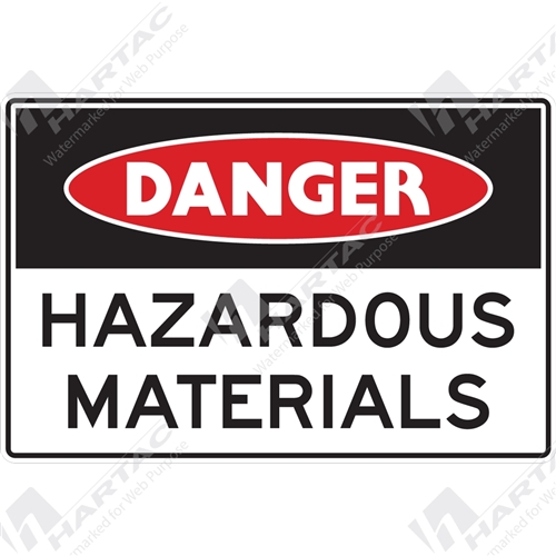 450*300 Danger Metal Non-Ref Hazardous Materials Black & Red on White