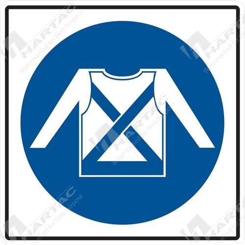 50*50 Mandat S/A Non-Ref Safety Shirt Pictogram Blue on White