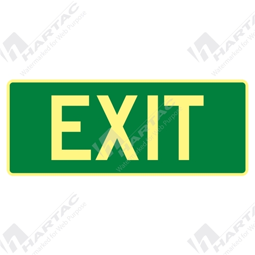 450*180 Metal Lum Exit Luminous on Green