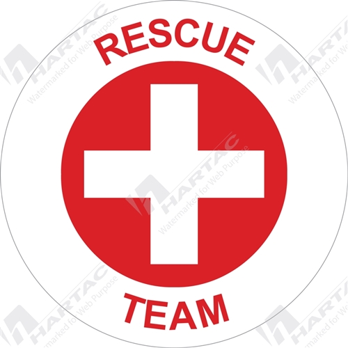 50D Helmet S/A Non-Ref Rescue Team Red on White