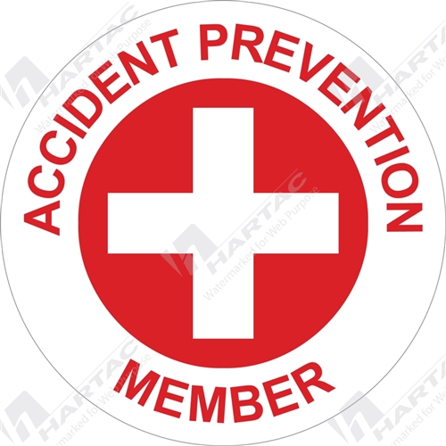 50D Helmet S/A Non-Ref Accident Prevention Member Red on White