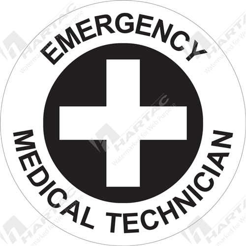 50D Helmet S/A Non-Ref Emergency Medical Technician Black on White