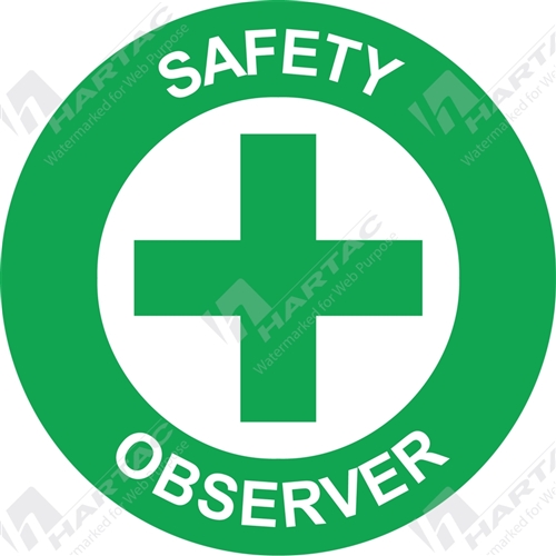 50D Helmet S/A Non-Ref Safety Observer Green on White