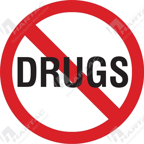 50D Helmet S/A Non-Ref No Drugs Red & Black on White