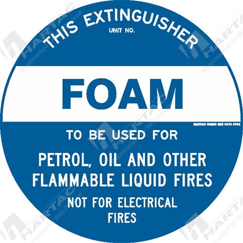 200D Fire S/A Ref CL2 Foam Extinguisher Blue on White