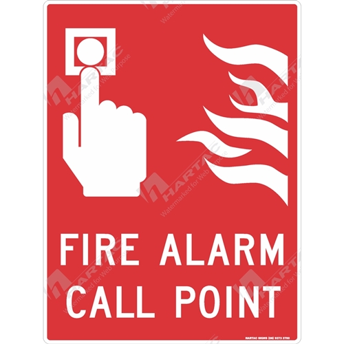 300*450 Fire Metal Non-Ref Fire Alarm Call Point With Picto White on Red