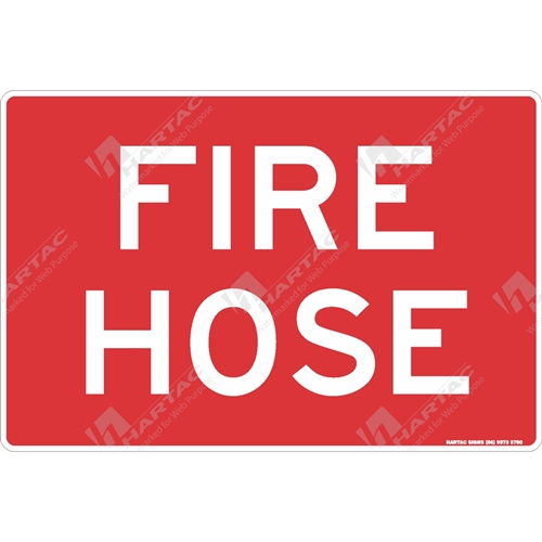 300*225 Fire Poly Non-Ref Fire Hose White on Red