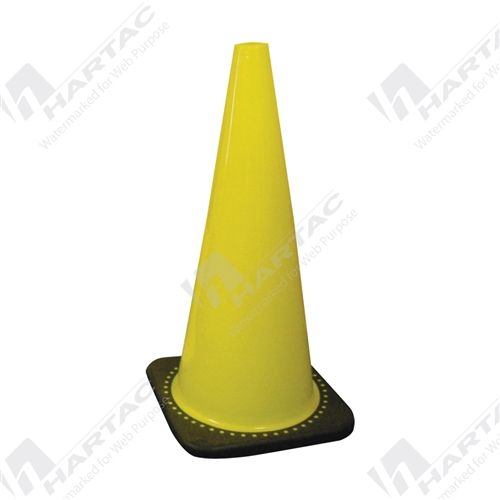 700mm Yellow Cone with Black Base (no sleeve)