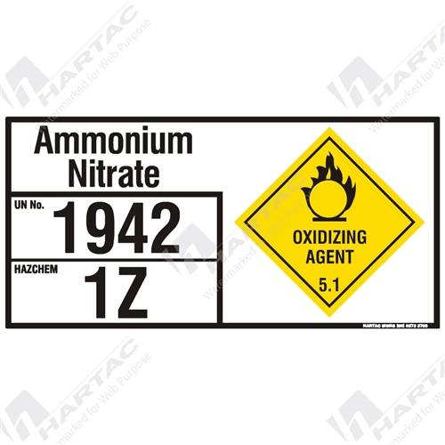 800*400 EIP Metal Non-Ref Ammonium Nitrate UN1942 Haz 1Z Class 5.1