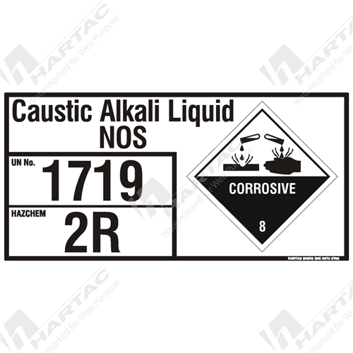 800*400 EIP Metal Non-Ref Caustic Alkali Liquid NOS UN1719 Haz 2R Class 8