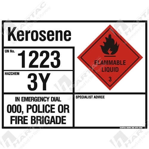 800*600 EIP Metal Non-Ref Kerosene UN1223 cHaz 3Y Class 3