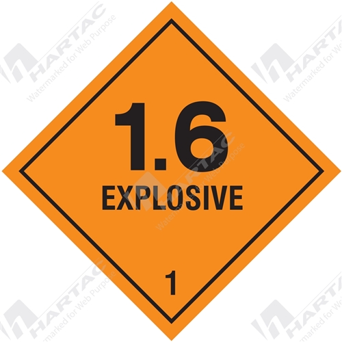 300*300 Haz Metal Non-Ref 1.6 Explosive 1 Diamond Black on Orange