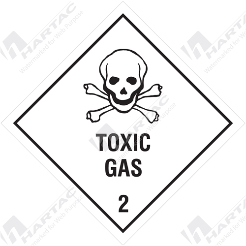 300*300 Haz S/A Non-Ref Toxic Gas 2 With Picto Diamond Black on White