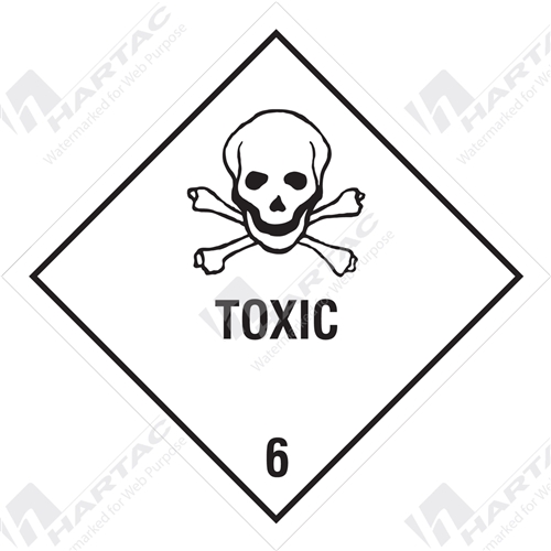 300*300 Haz Metal Non-Ref Toxic 6 With Picto Diamond Black on White