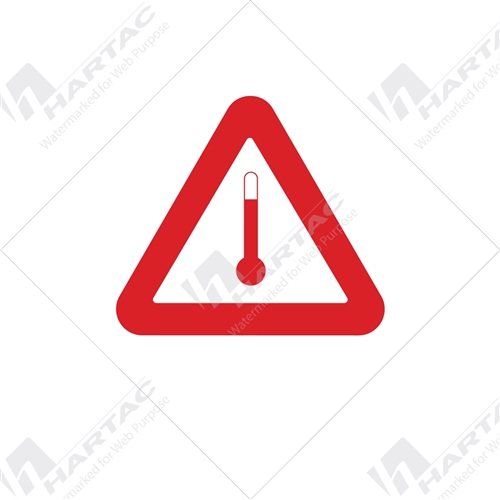 100*100 Haz S/A Non-Ref Elevated Temperature Substance Picto Diamond Red on White