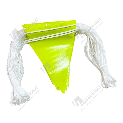 30mtr Roll Hi-Vis Yellow Bunting Flags (MOQ 10)