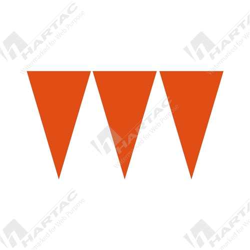 30mtr Roll Hi-Vis Orange Bunting Flags