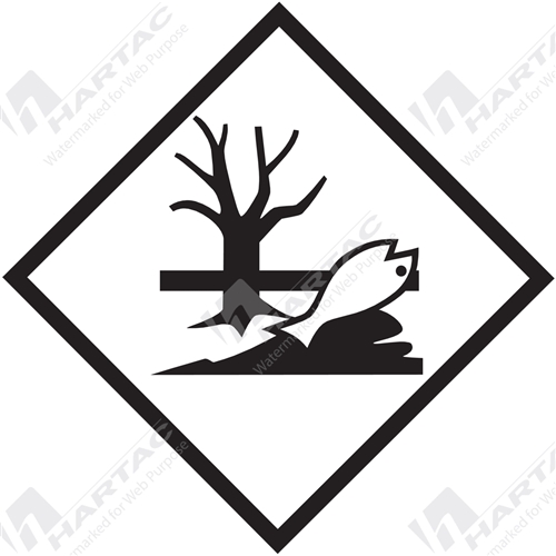100*100 Haz S/A Non-Ref Environment Hazardous Substance Picto Black on White