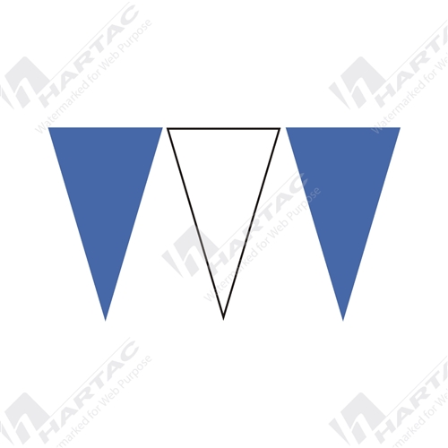 30mtr Roll Blue & White Alternating Bunting Flags