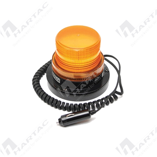 Small LED Beacon Amber Magnetic Base c/w Cigarette Lighter Adapter 12-24V DC