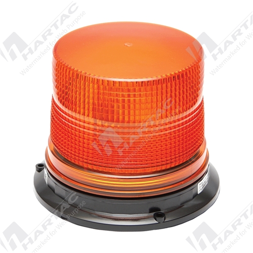 Large LED Beacon Amber Hardwire Permanent Mount without Plug 12-24V DC