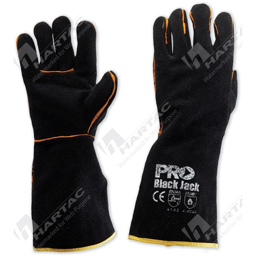 Pyromate Black Jack Black & Gold Welders Glove One Size Fits All