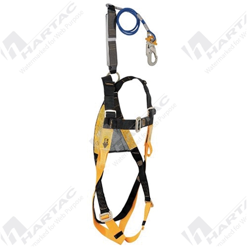 B-Safe BH01120 Basic Fall Arrest Harness w/2M Shock Absorbing Wire Lanyard