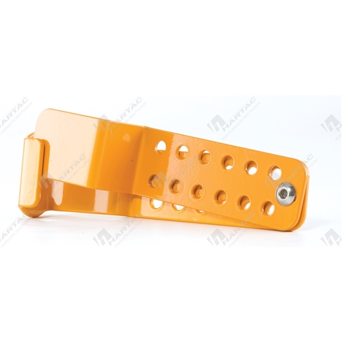 12 hole captive lockout hasp MPL8 Shackle up to 7mm Yellow (Fit Master 410's Padlocks)