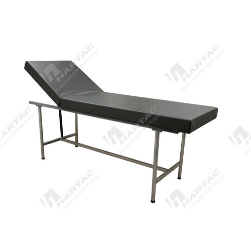 Examination Table w/ SS Frame Leather Upholstered Couch Adjustable Head Section