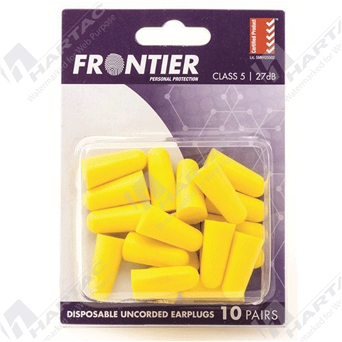 Frontier Ear Plugs, Foam Frontier Disposable, Uncorded Poly (10 Pr)