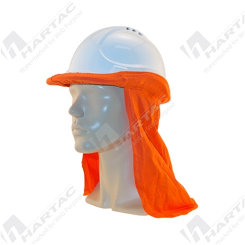 Hard Hat Flap 100% Cotton Orange Plain Pack